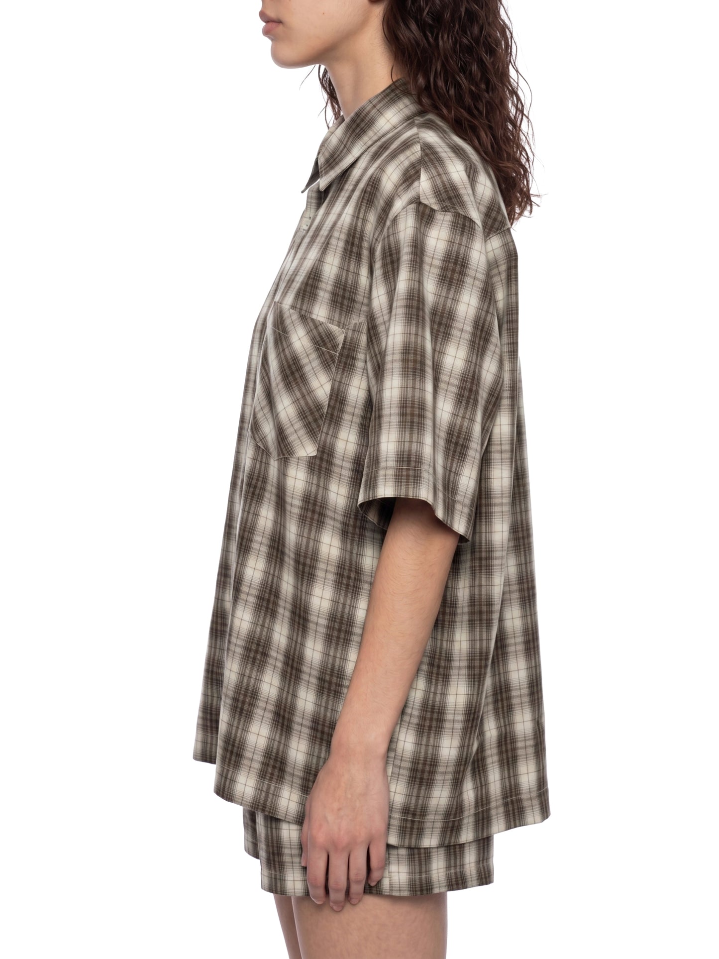 Saint Luciel Boxy Plaid Short Sleeve Shirt