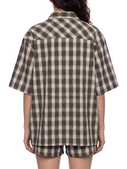 Saint Luciel Boxy Plaid Short Sleeve Shirt
