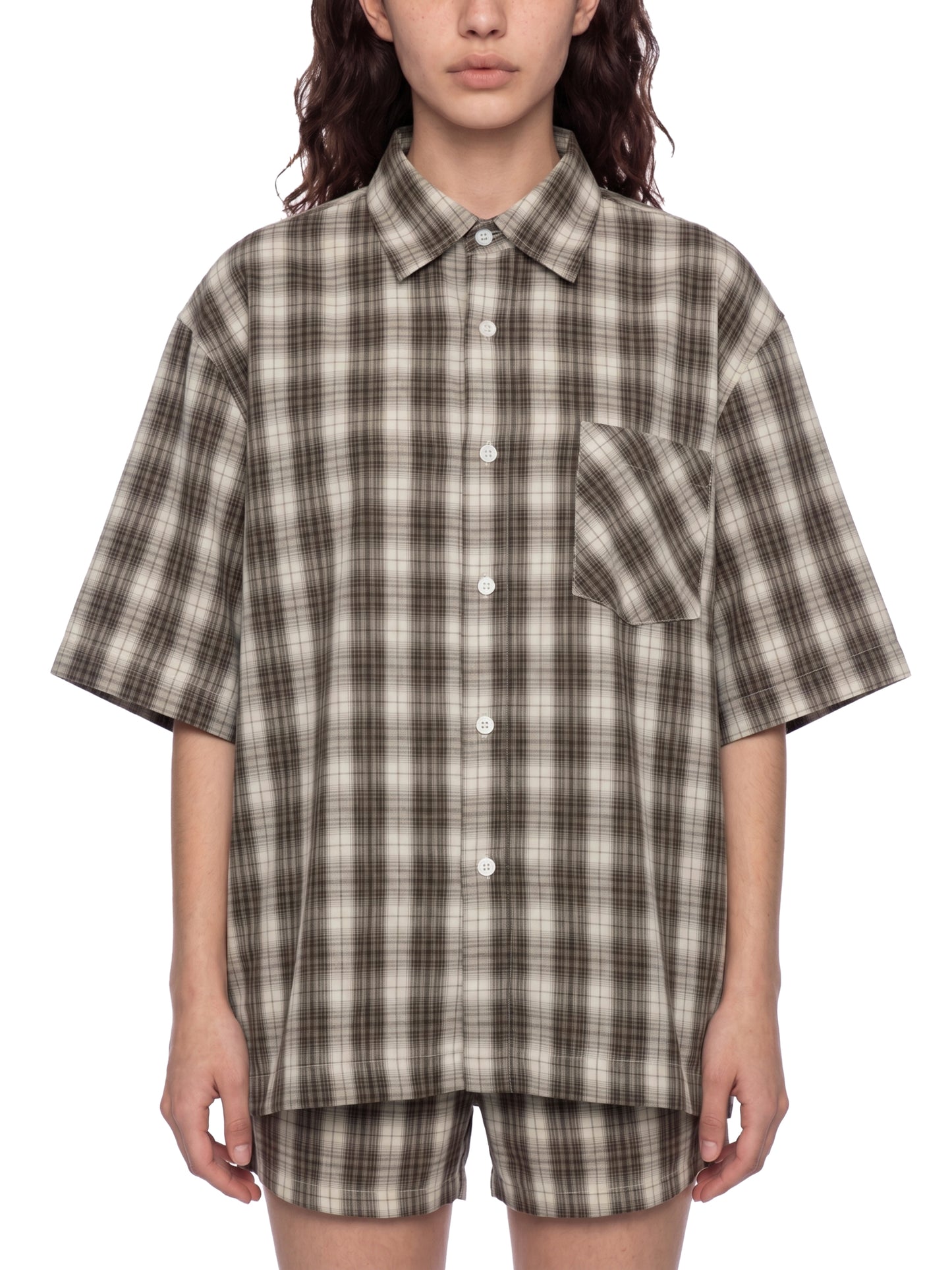 Saint Luciel Boxy Plaid Short Sleeve Shirt