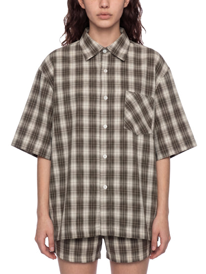 Saint Luciel Boxy Plaid Short Sleeve Shirt