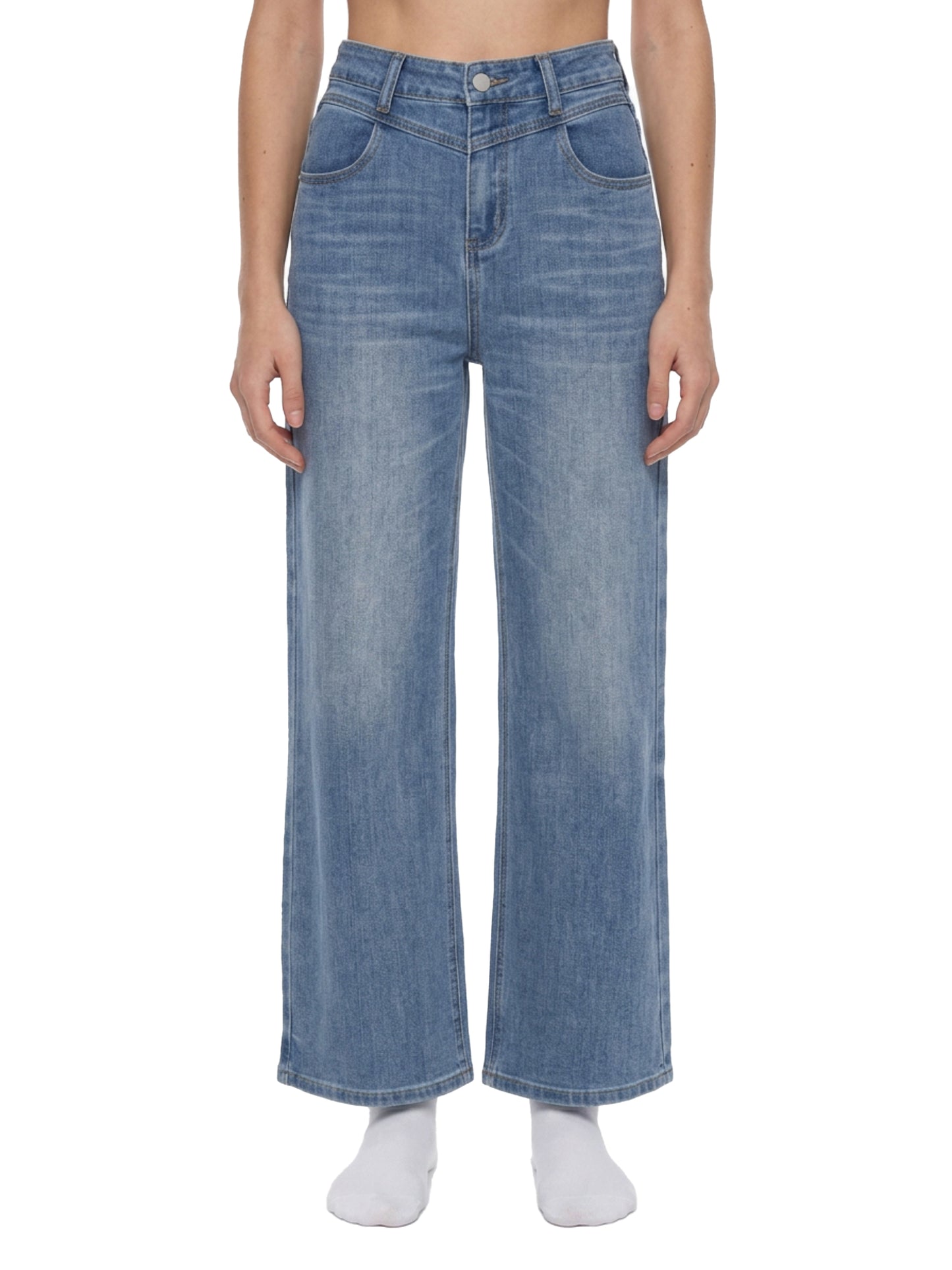 Saint Luciel Women’s Vintage Wash Wide Leg Jeans