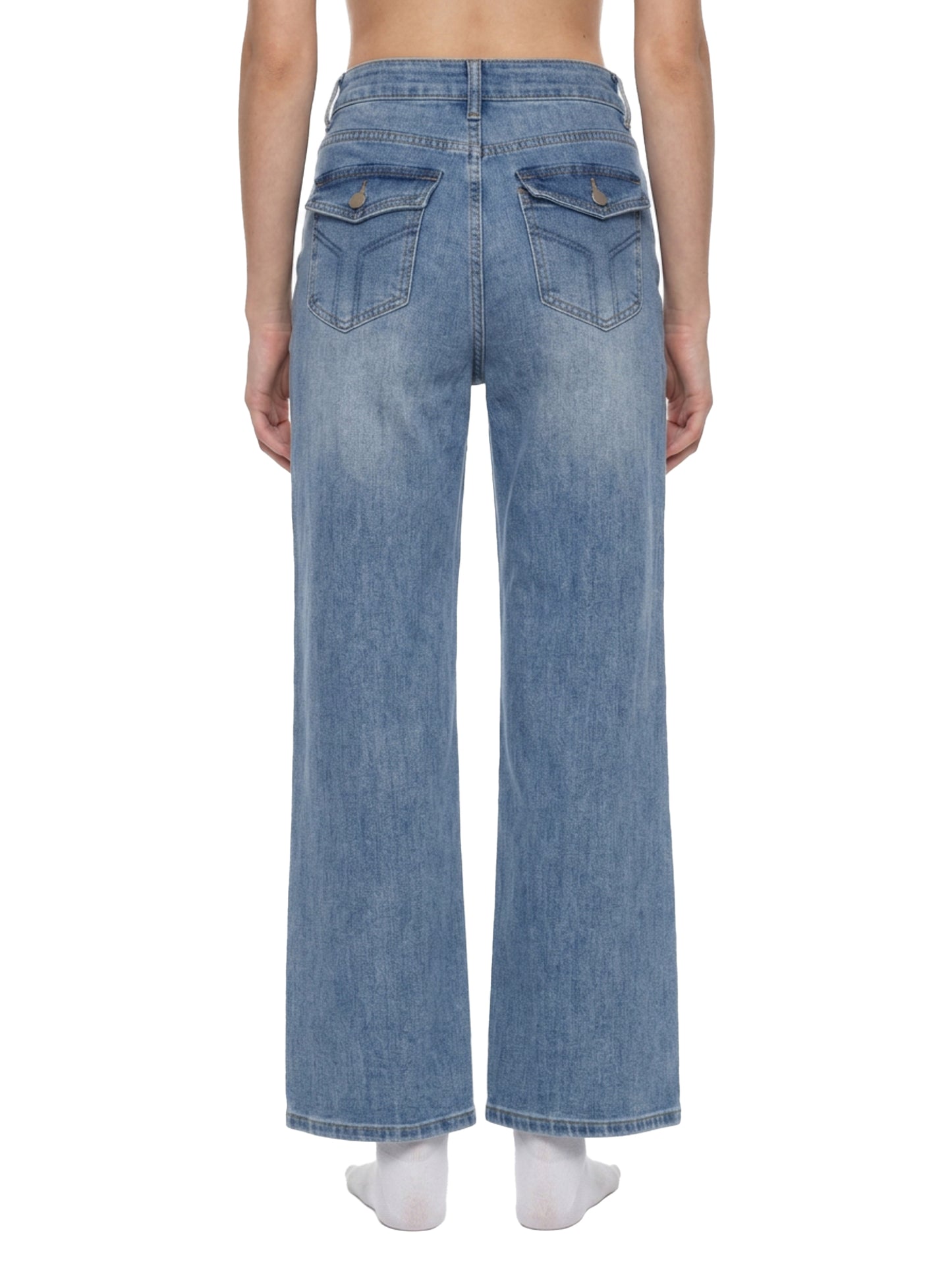Saint Luciel Women’s Vintage Wash Wide Leg Jeans