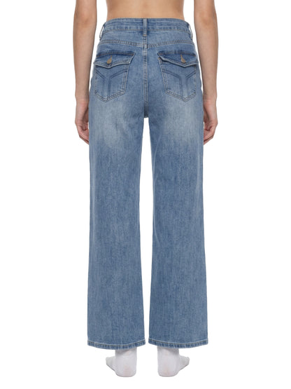 Saint Luciel Women’s Vintage Wash Wide Leg Jeans