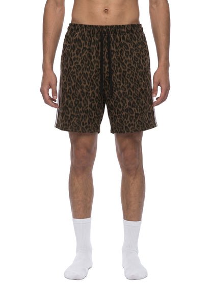 Saint Luciel Heavyweight Leopard Drawstring Shorts