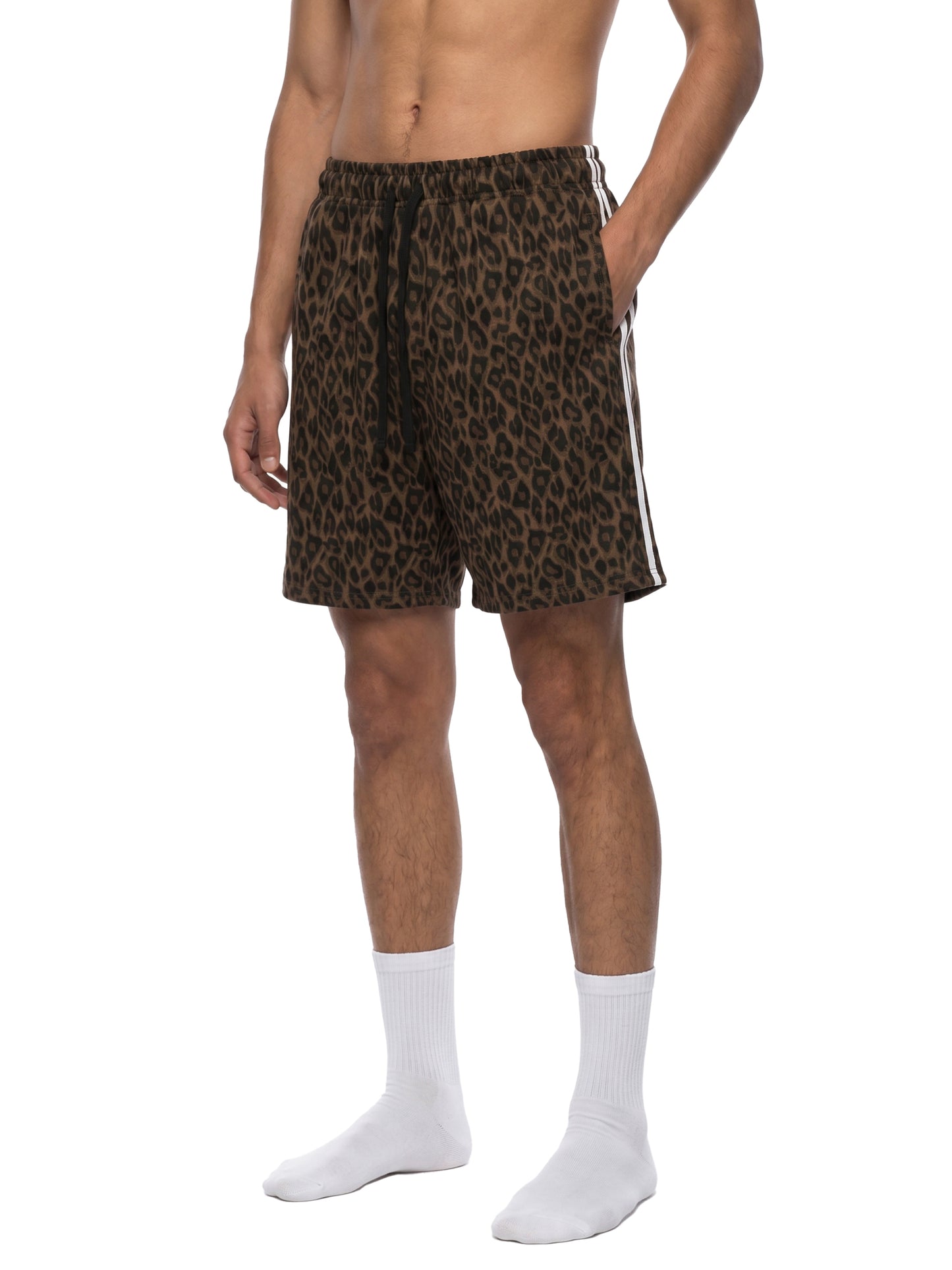 Saint Luciel Heavyweight Leopard Drawstring Shorts