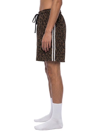 Saint Luciel Heavyweight Leopard Drawstring Shorts