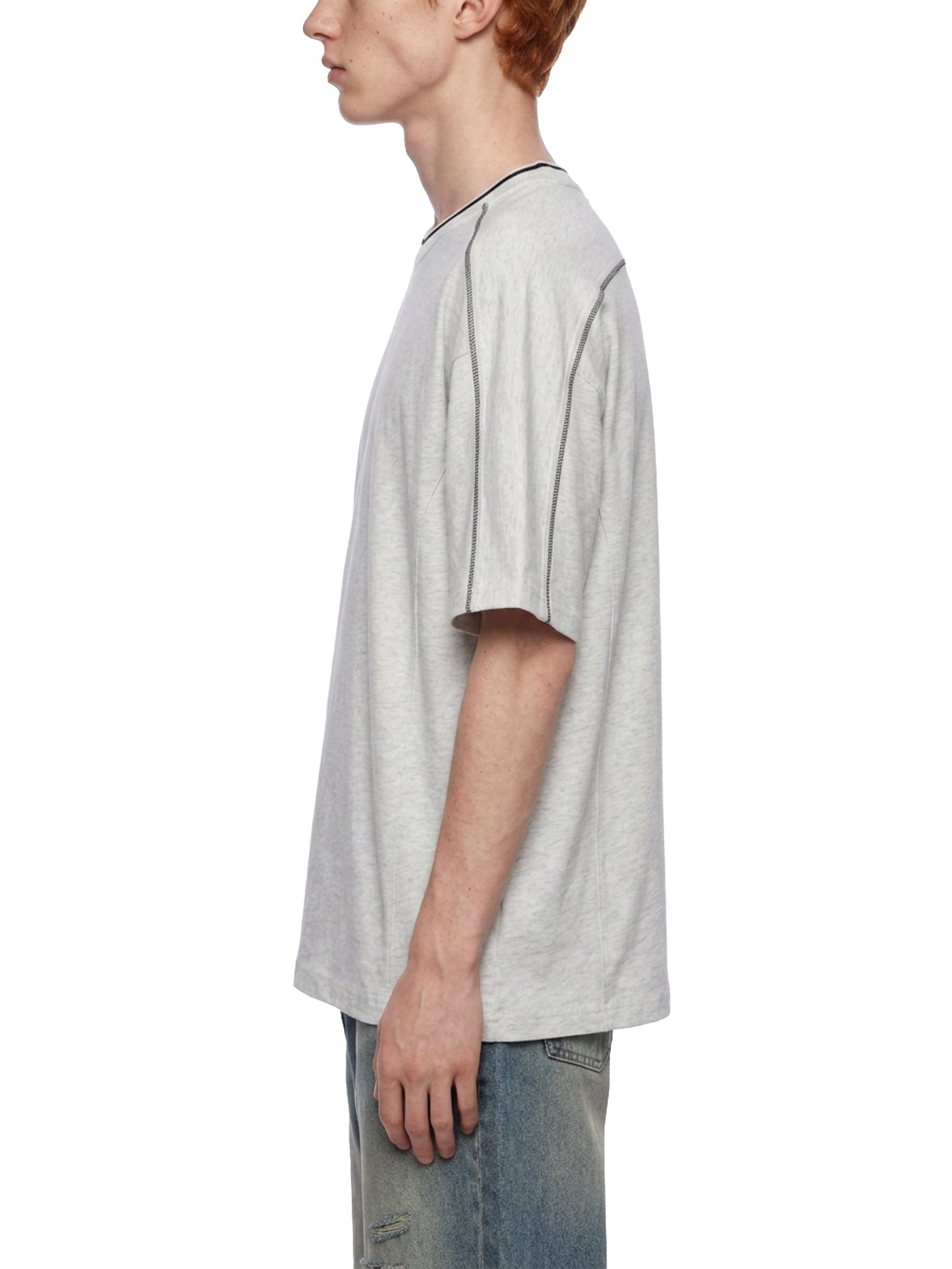 Saint Luciel Oversized Contrast Tape T-Shirt