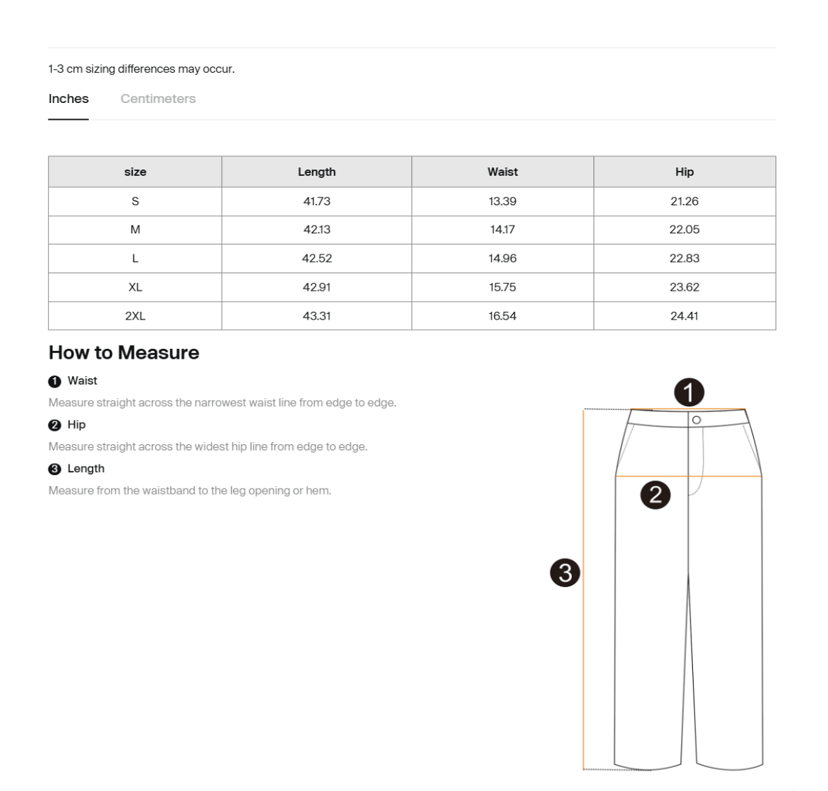 Size guide