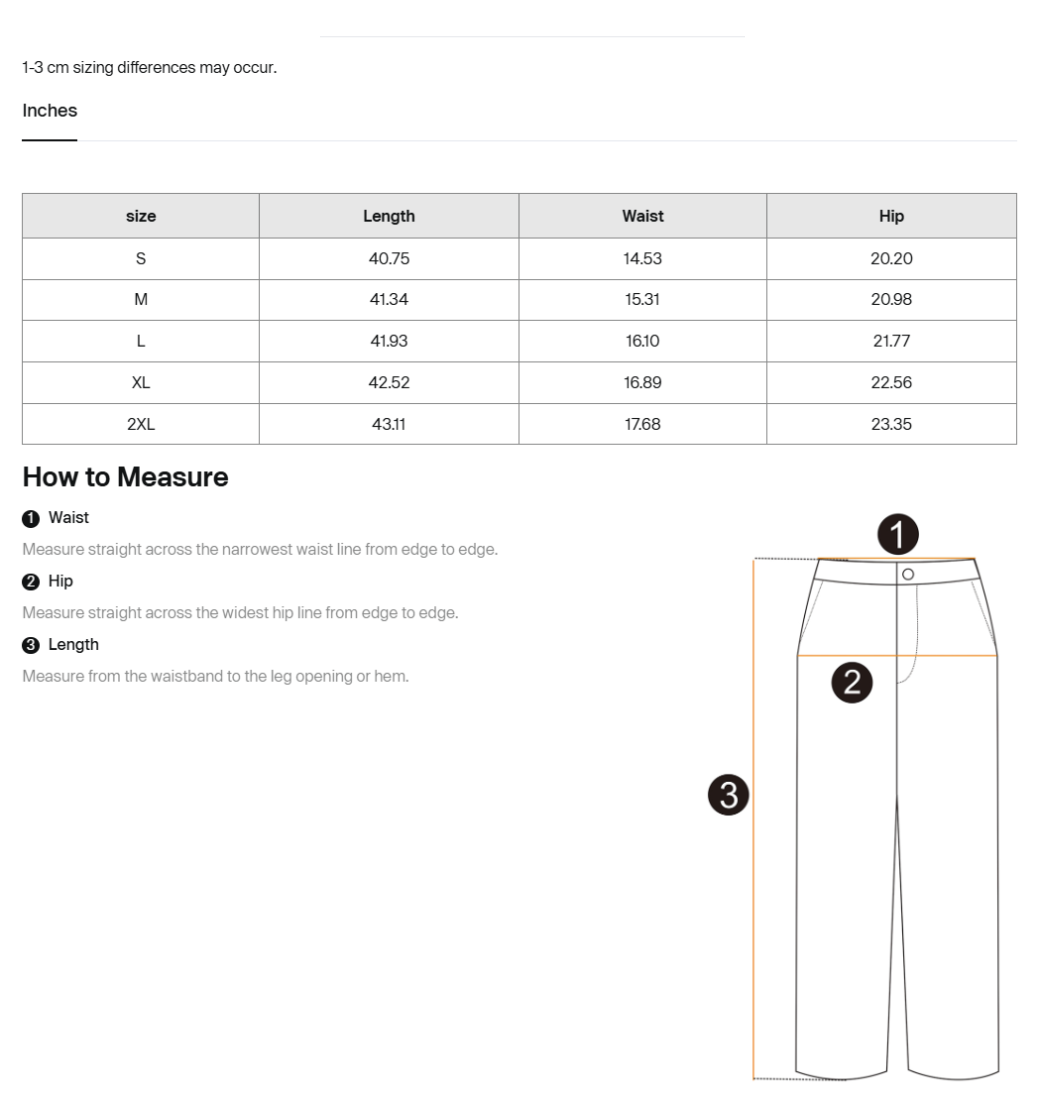Size guide