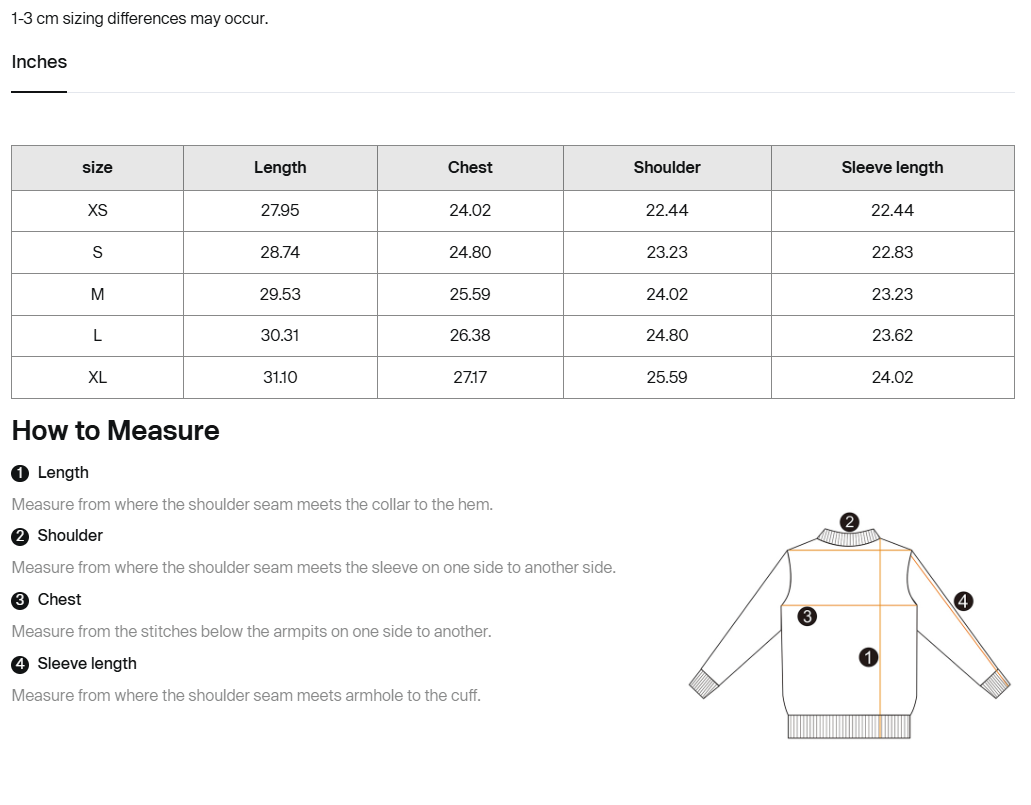 Size guide