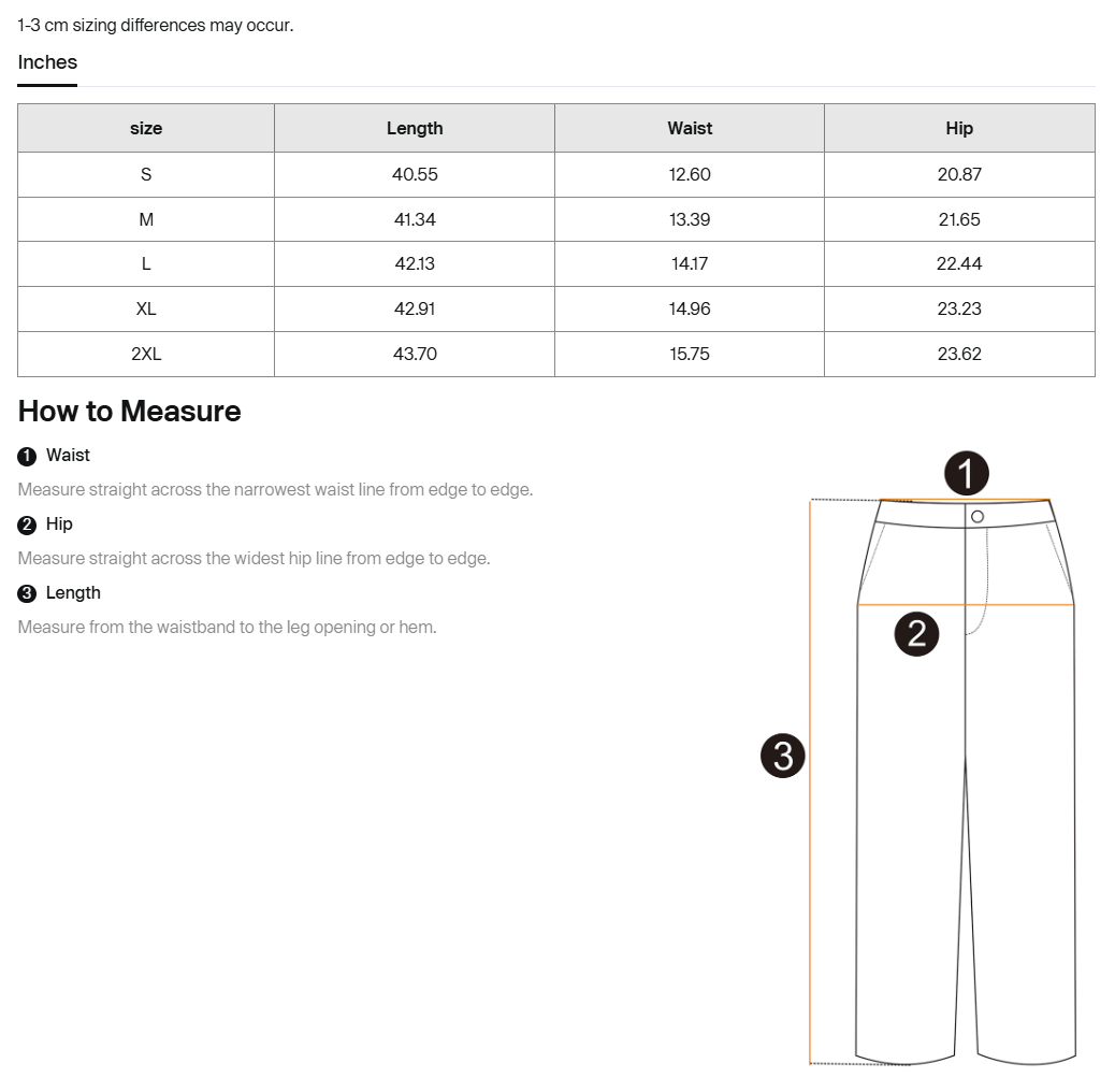 Size guide