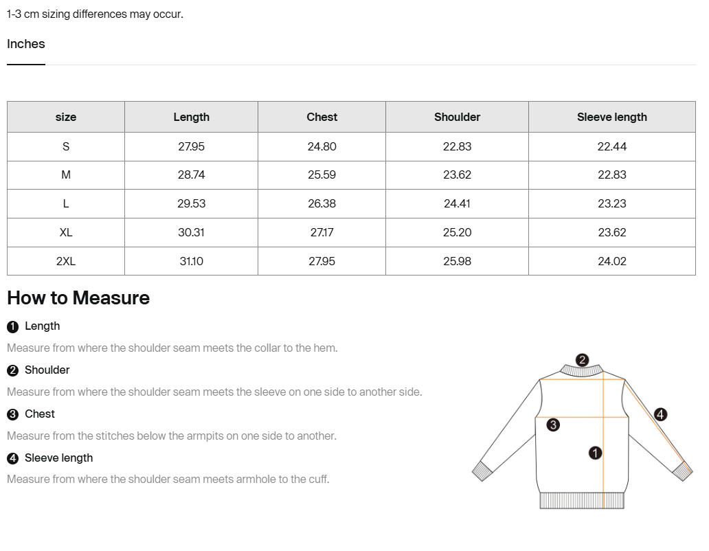 Size guide