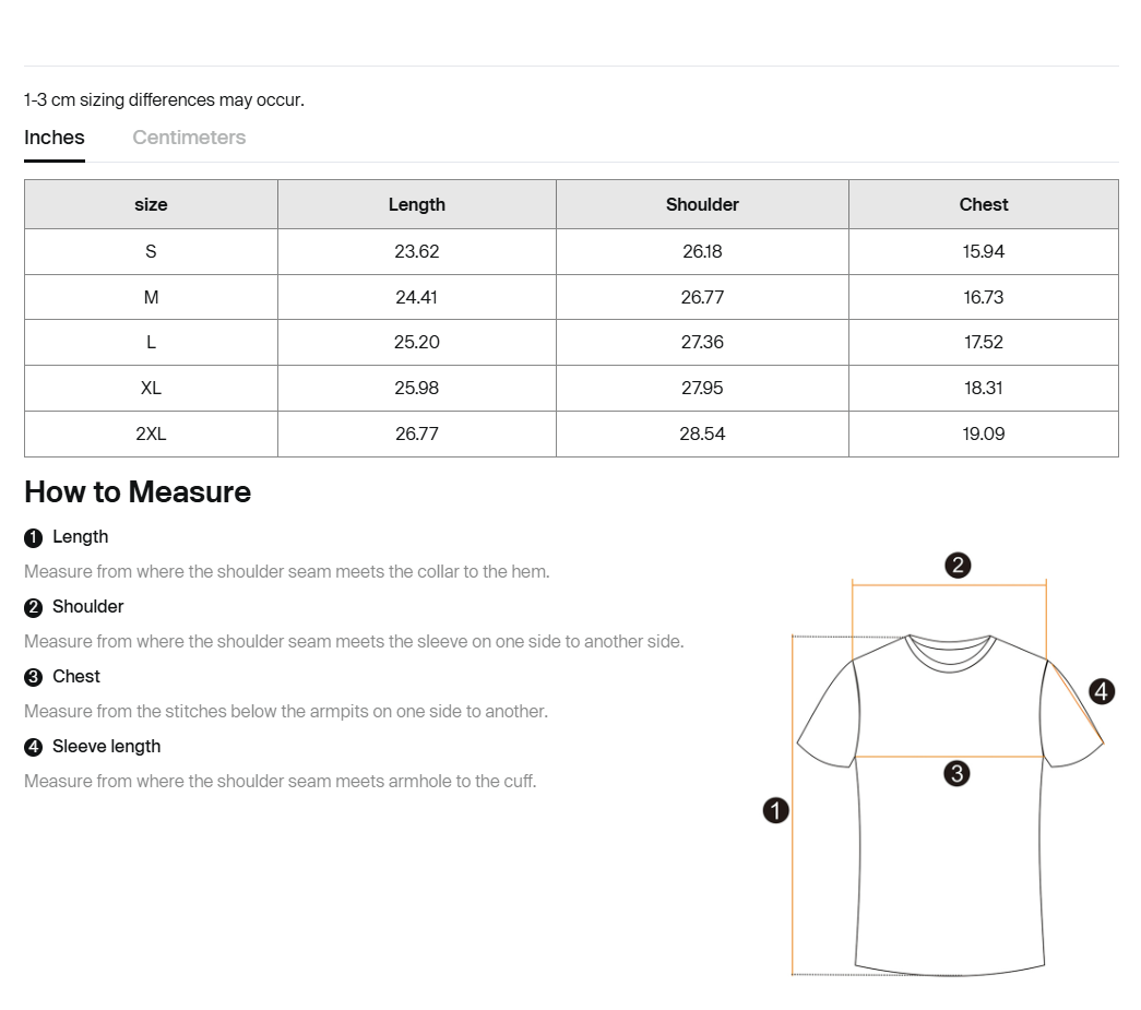 Size guide