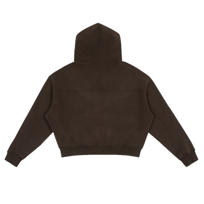 Saint Luciel Fleece Zip-Up Boxy Hoodie