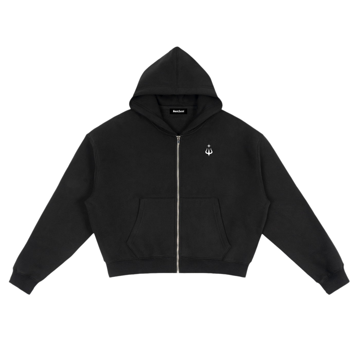 Saint Luciel Fleece Zip-Up Boxy Hoodie