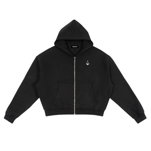 Saint Luciel Fleece Zip-Up Boxy Hoodie