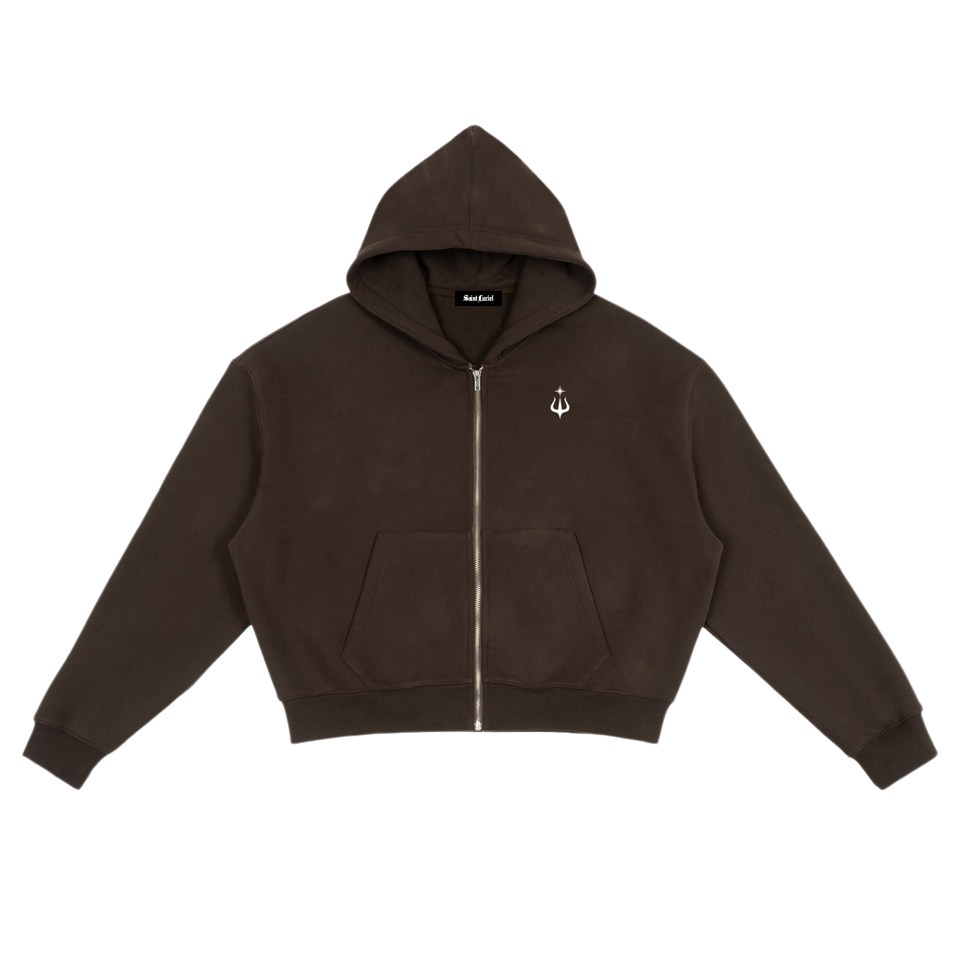 Saint Luciel Fleece Zip-Up Boxy Hoodie